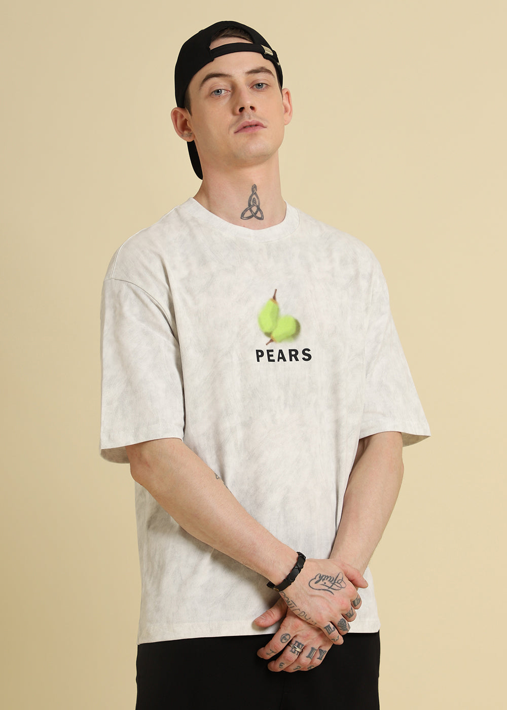 Pear Gradient Off White Oversized T-Shirt