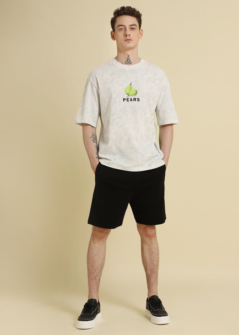 Pear Gradient Off White Oversized T-Shirt