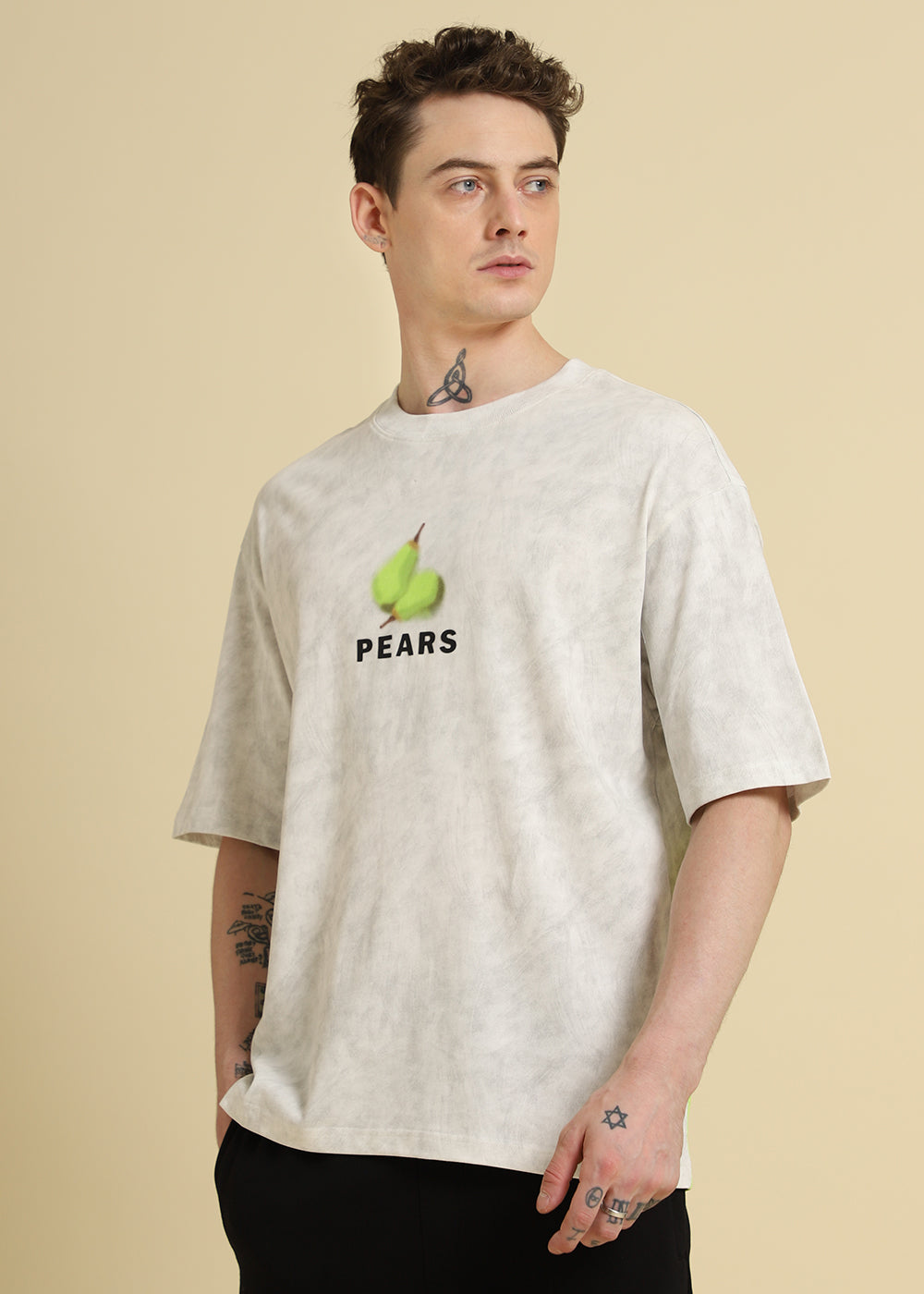 Pear Gradient Off White Oversized T-Shirt