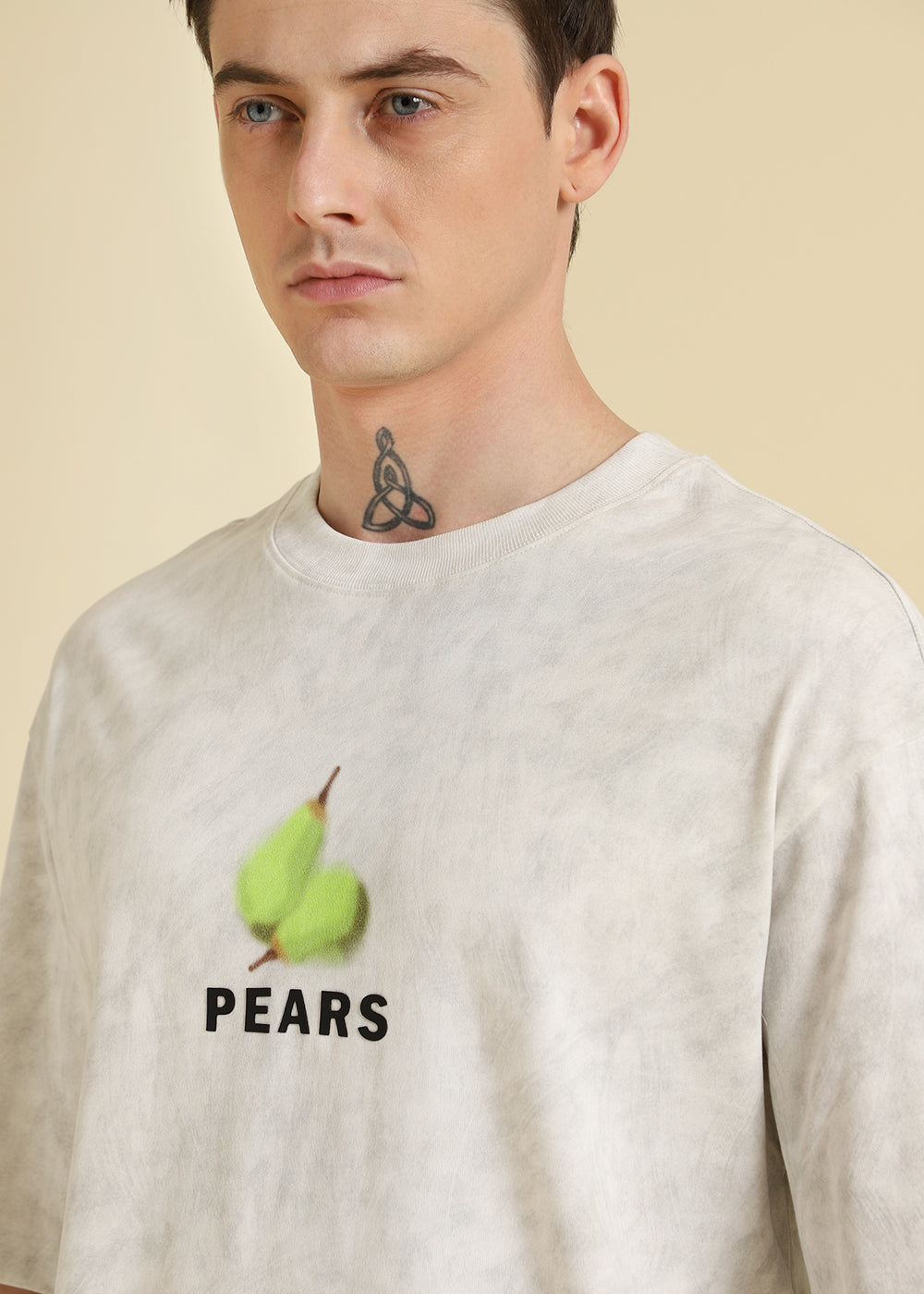 Pear Gradient Off White Oversized T-Shirt