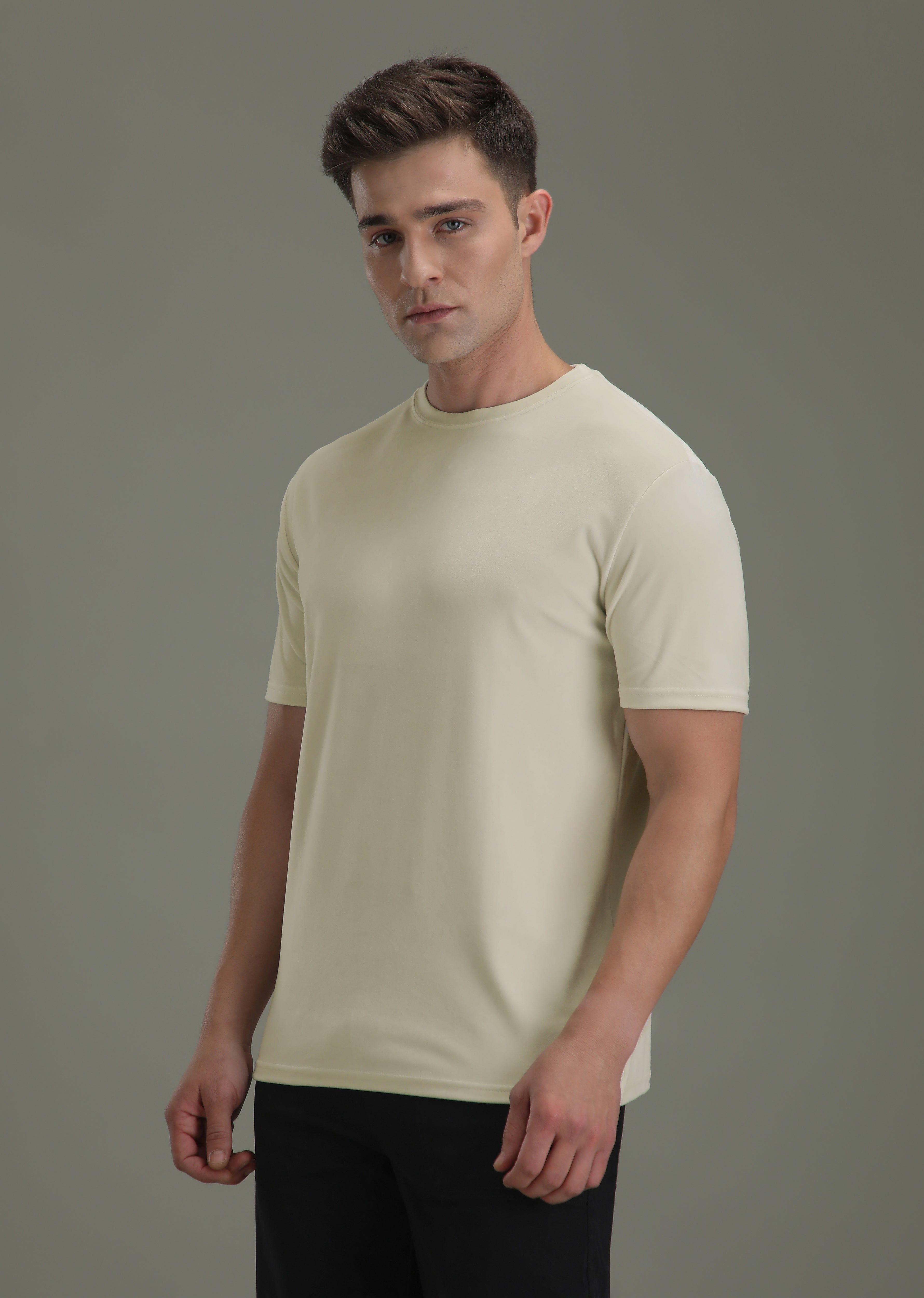 Pearled Ivory Suede T-shirt