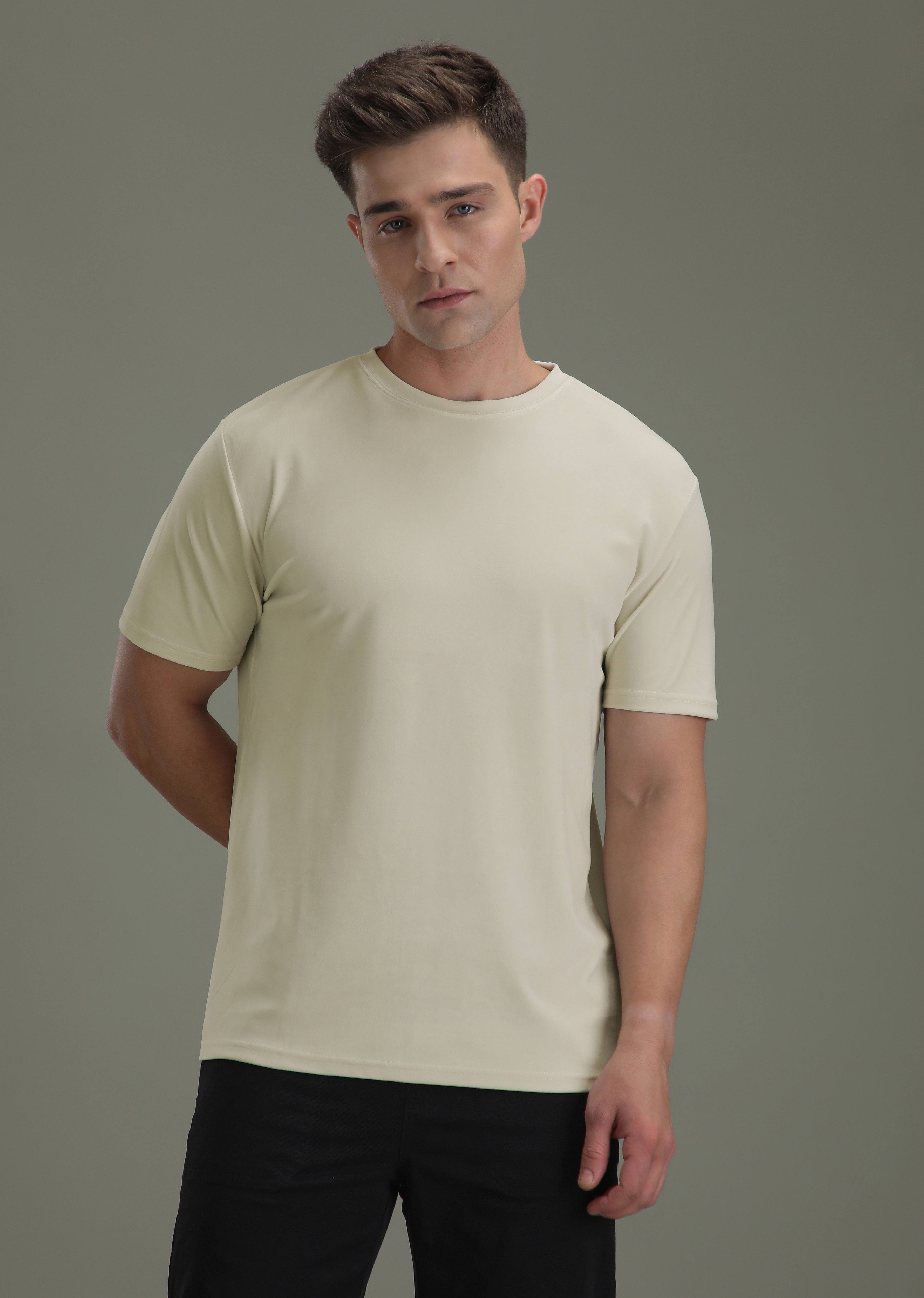 Pearled Ivory Suede T-shirt