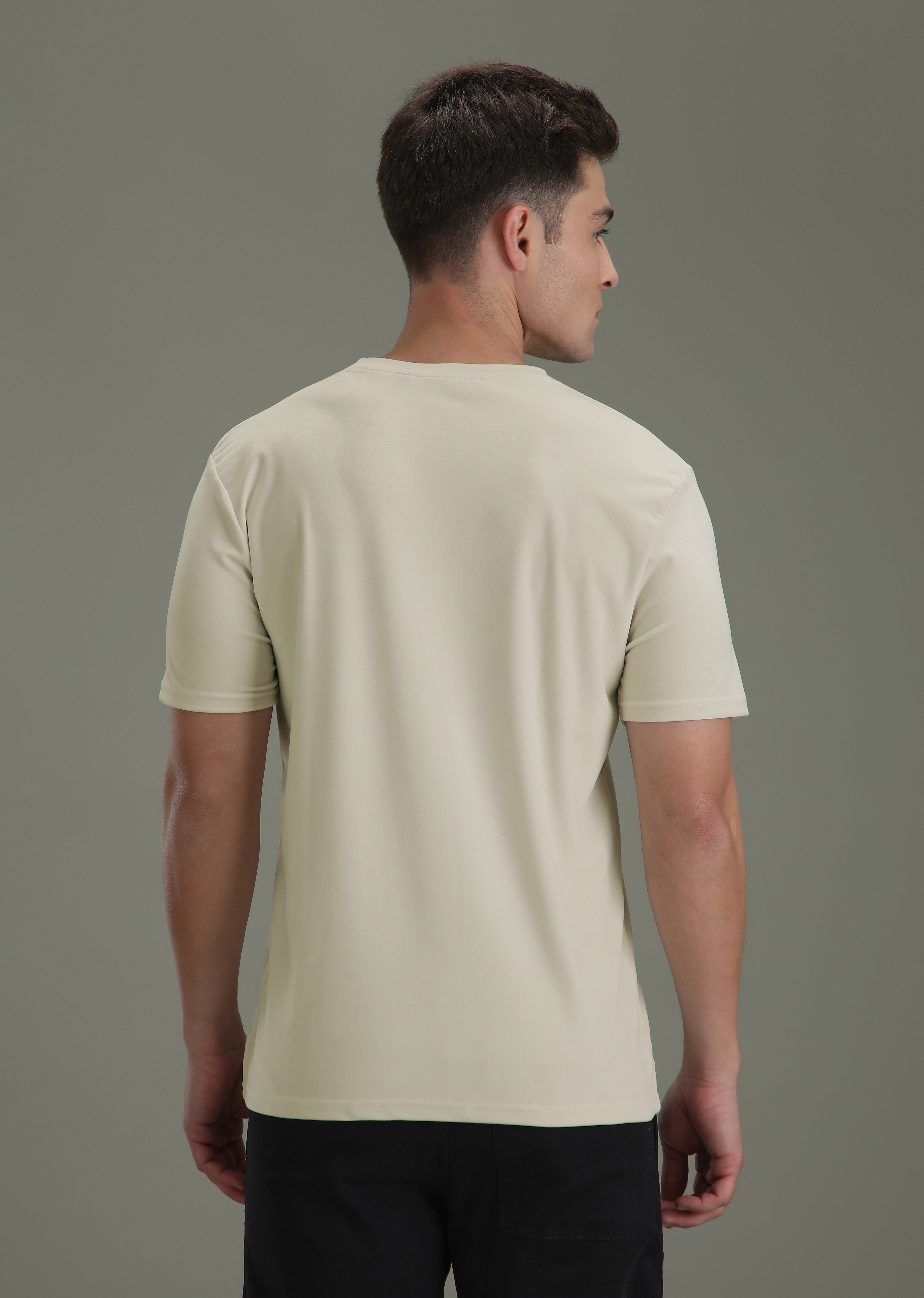 Pearled Ivory Suede T-shirt