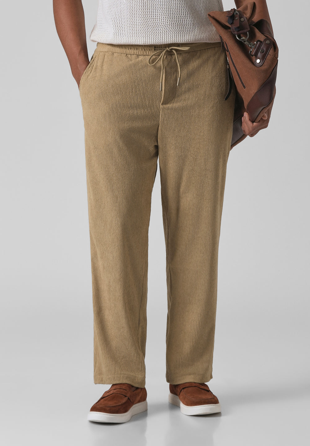 Pecan Beige Corduroy Pants