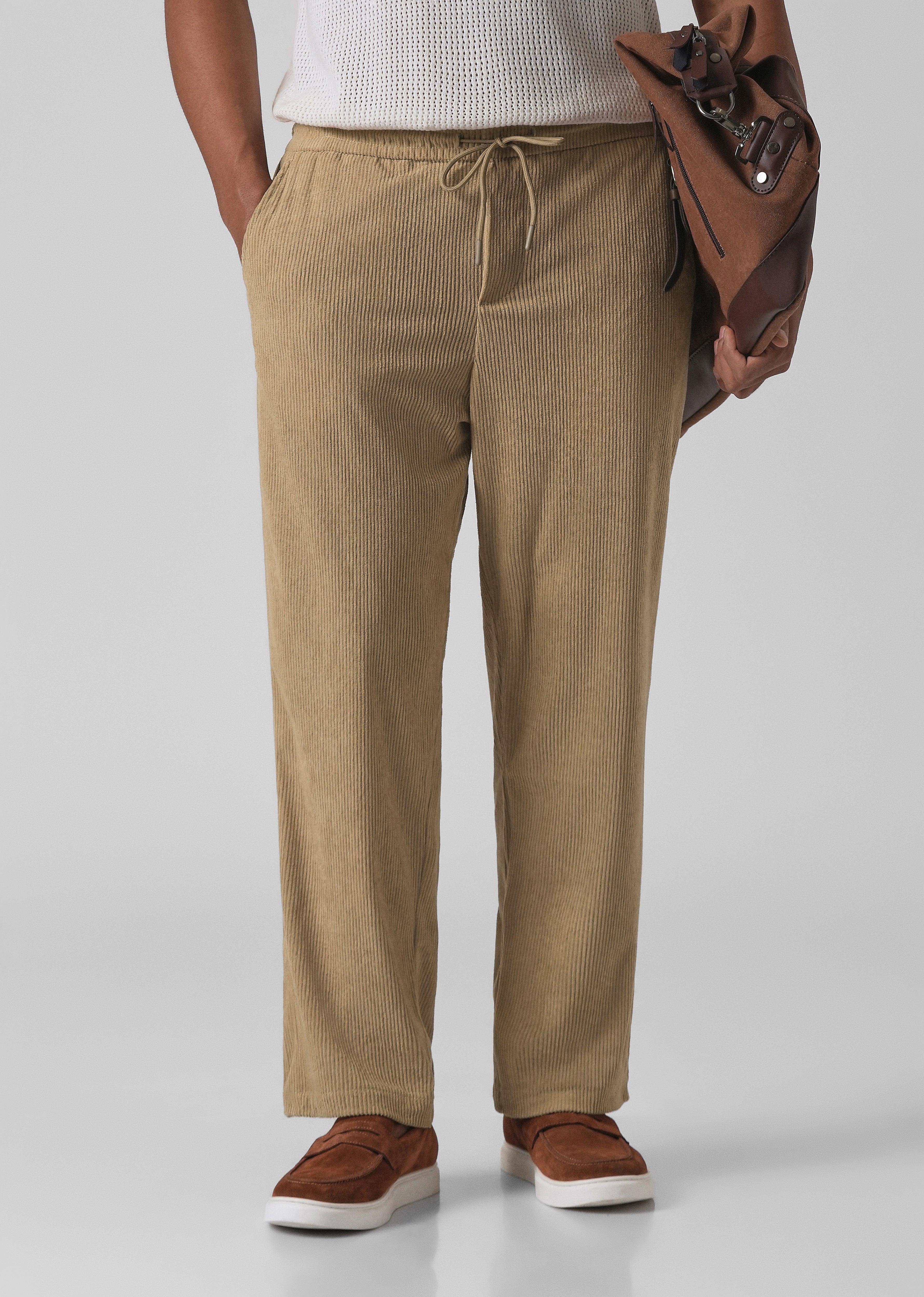 Pecan Beige Corduroy Pants