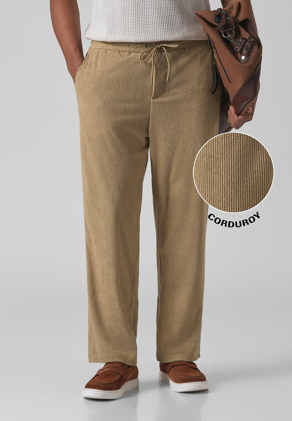 Pecan Beige Corduroy Pants