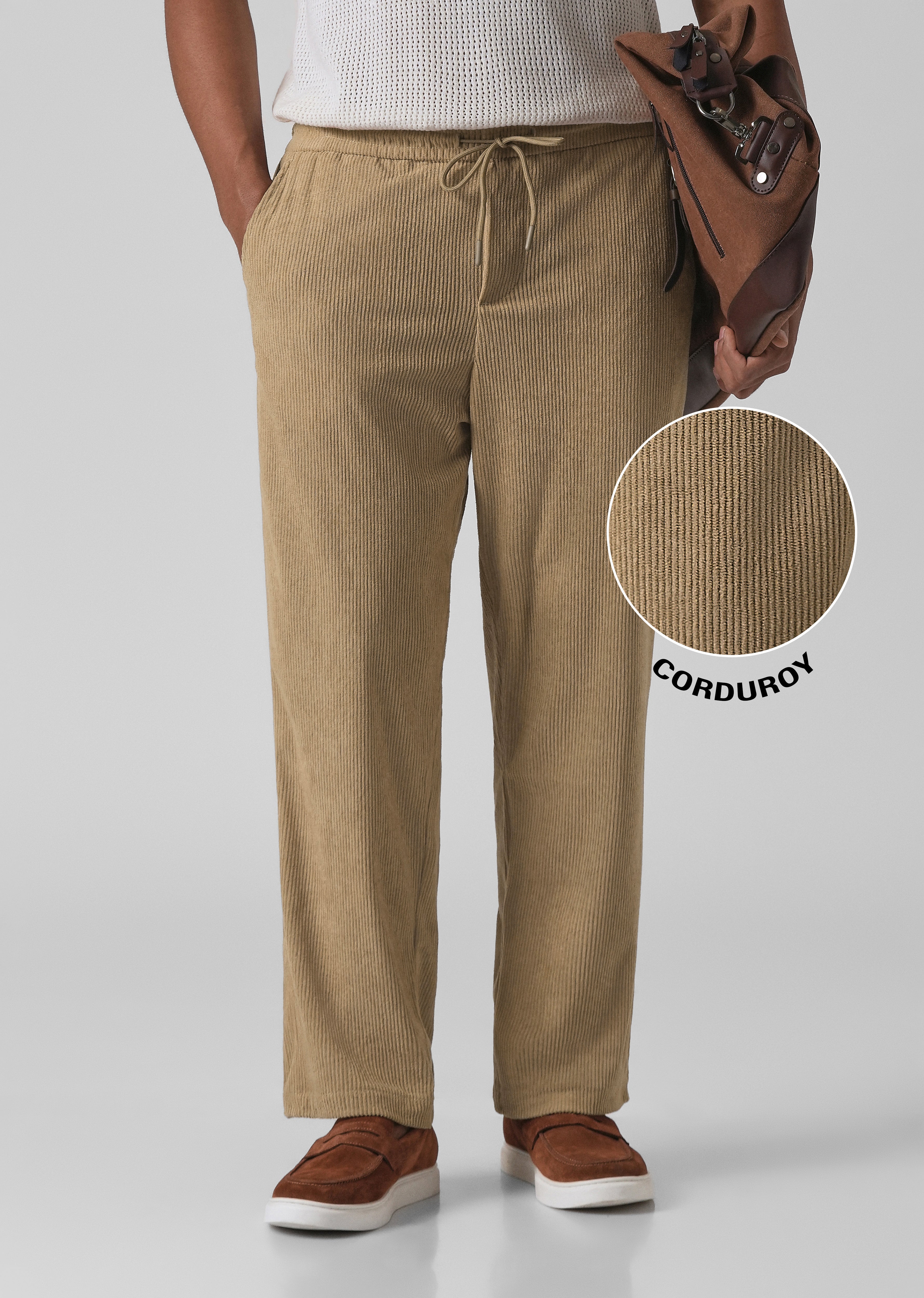 Pecan Beige Corduroy Pants