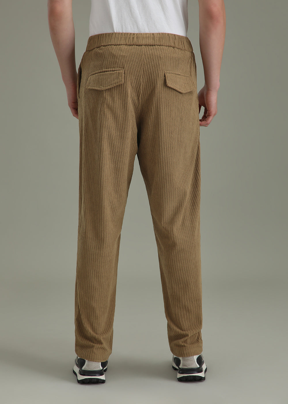 Peru Brown Drawstring Corduroy Pant