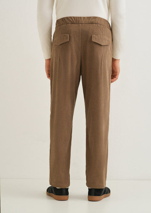 Peru Brown Drawstring Corduroy Pant