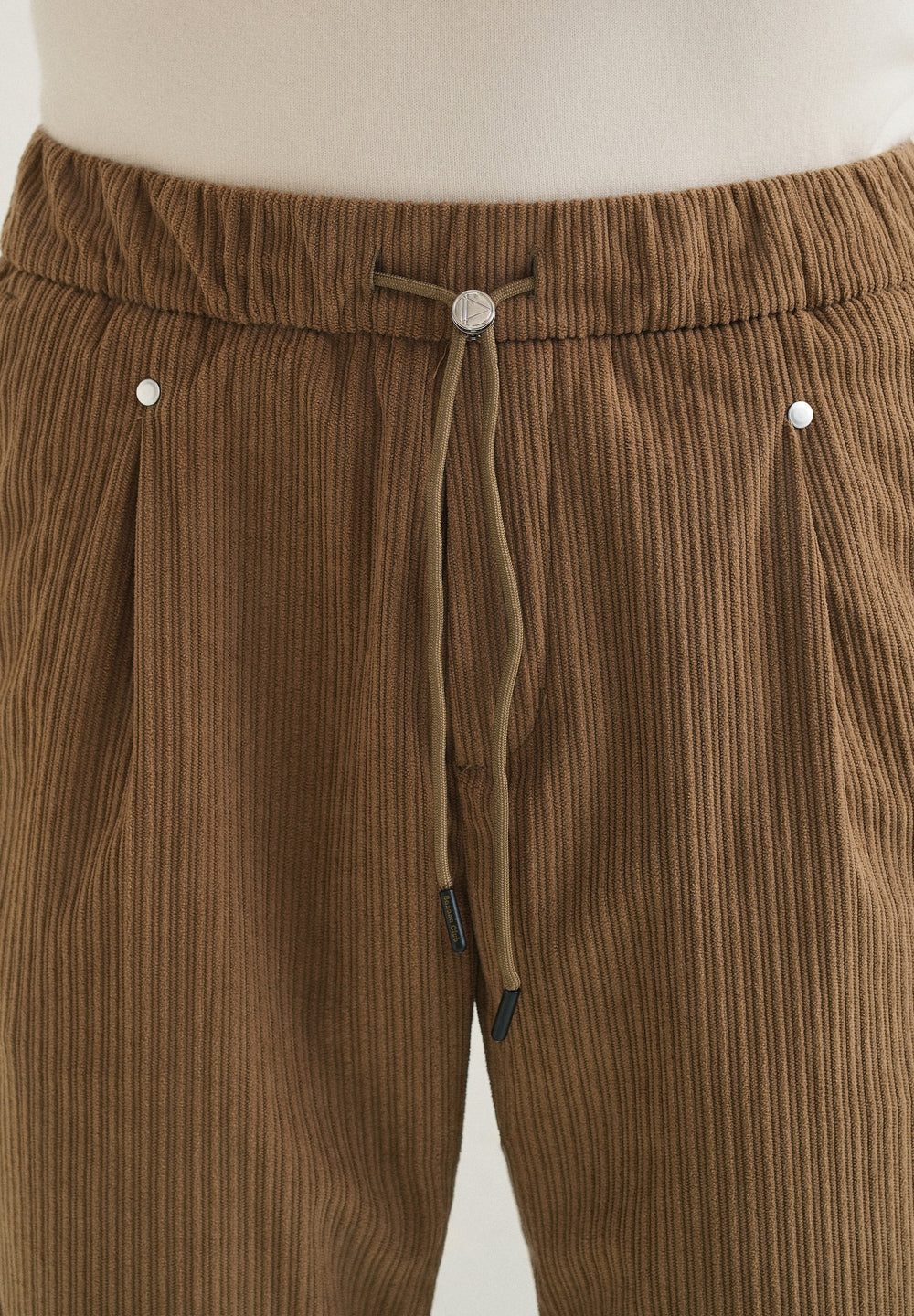 Peru Brown Drawstring Corduroy Pant