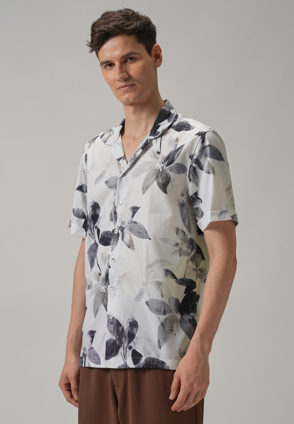 Petal Strewn Half Sleeve Shirt