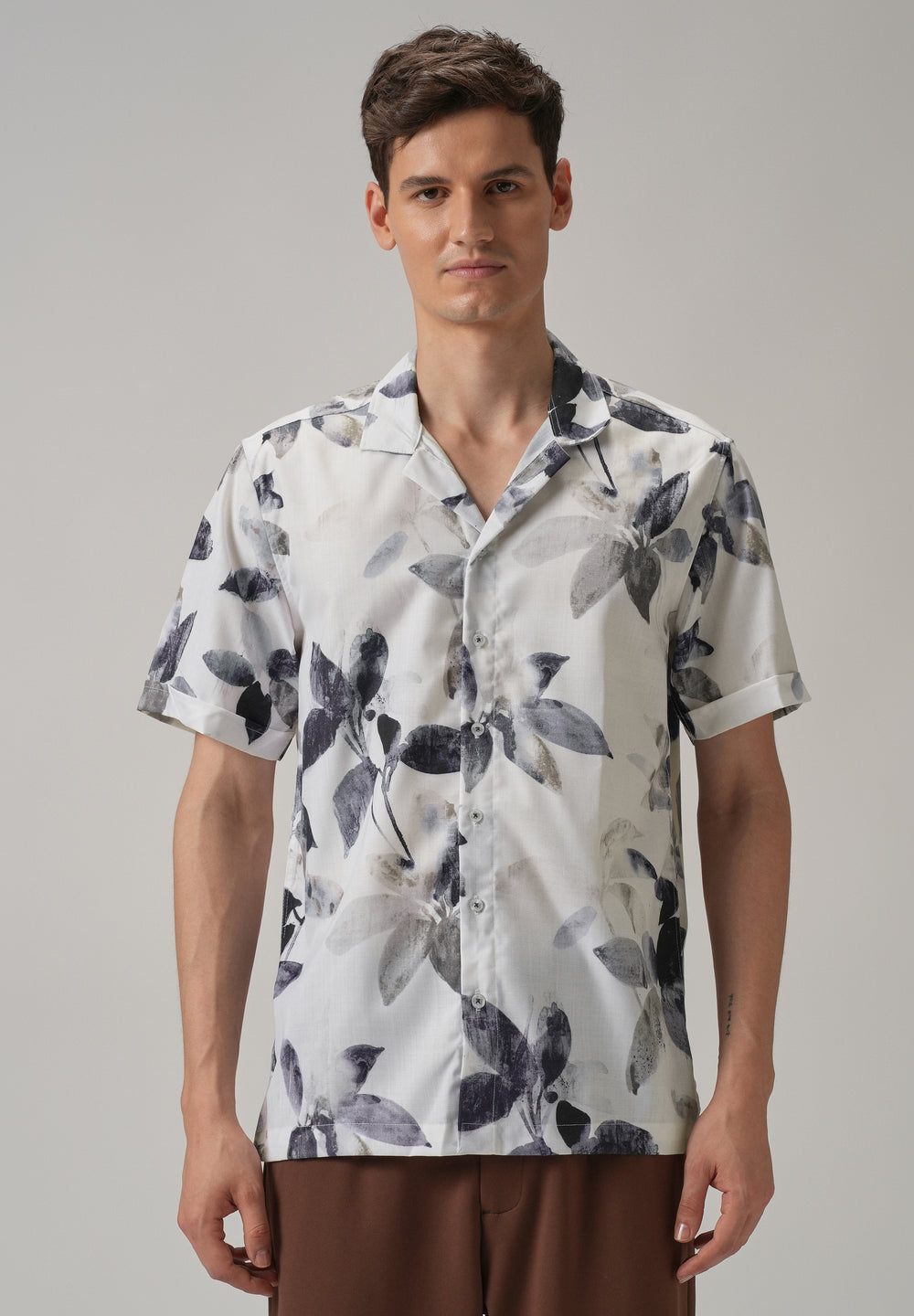Petal Strewn Half Sleeve Shirt