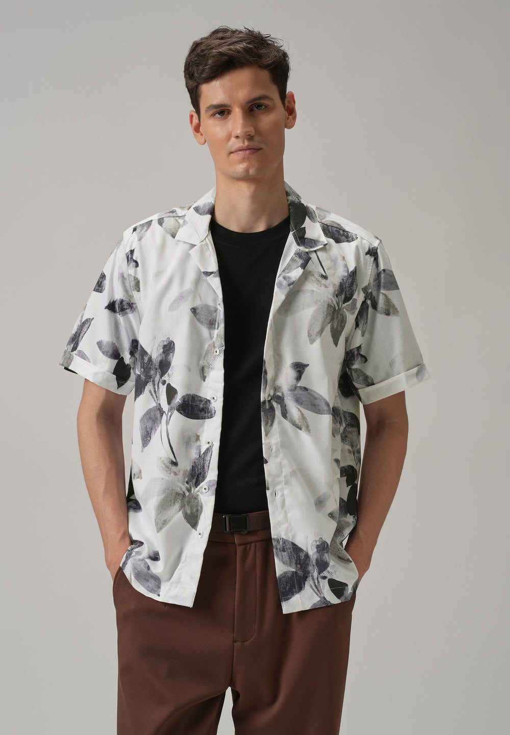 Petal Strewn Half Sleeve Shirt