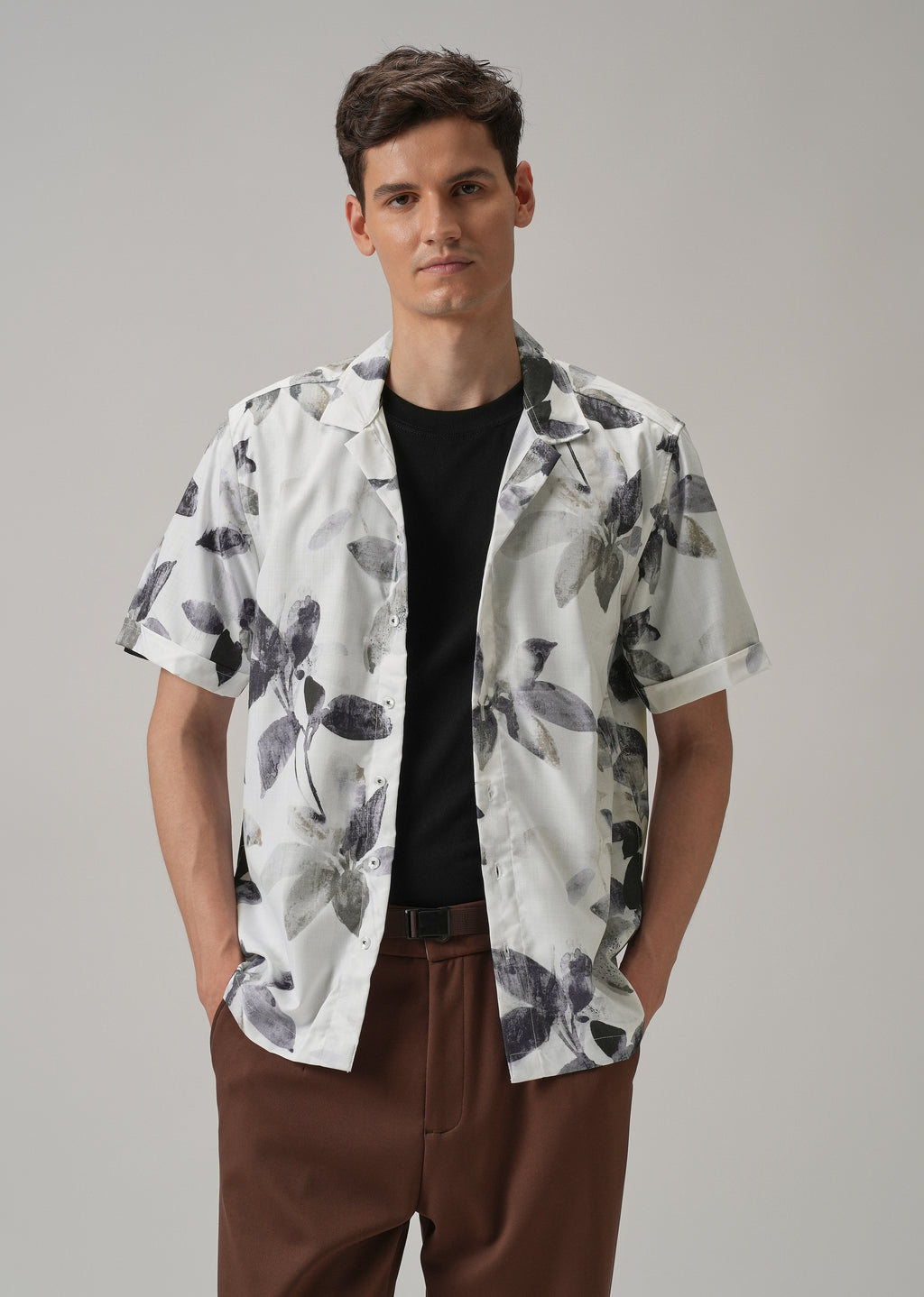 Petal Strewn Half Sleeve Shirt
