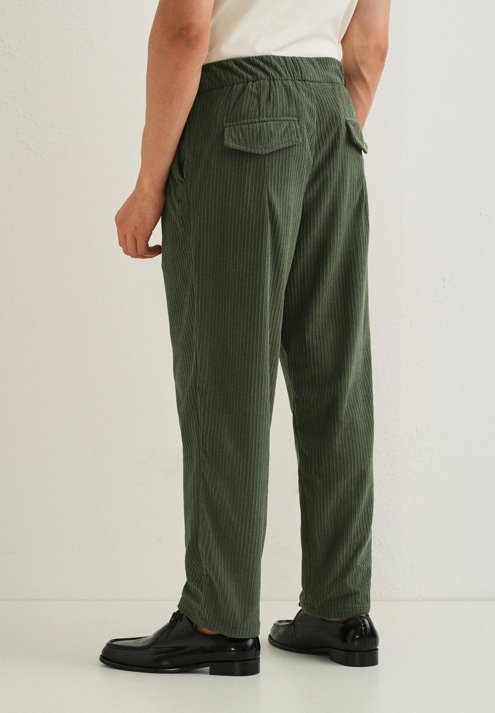 Pine Green Drawstring Corduroy Pant
