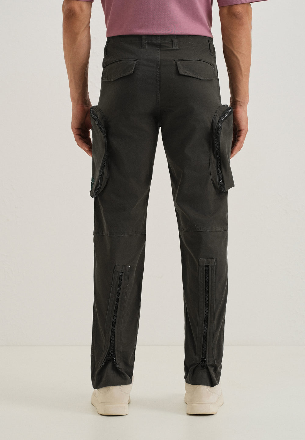 Pine Green Zipper Cargo Pant