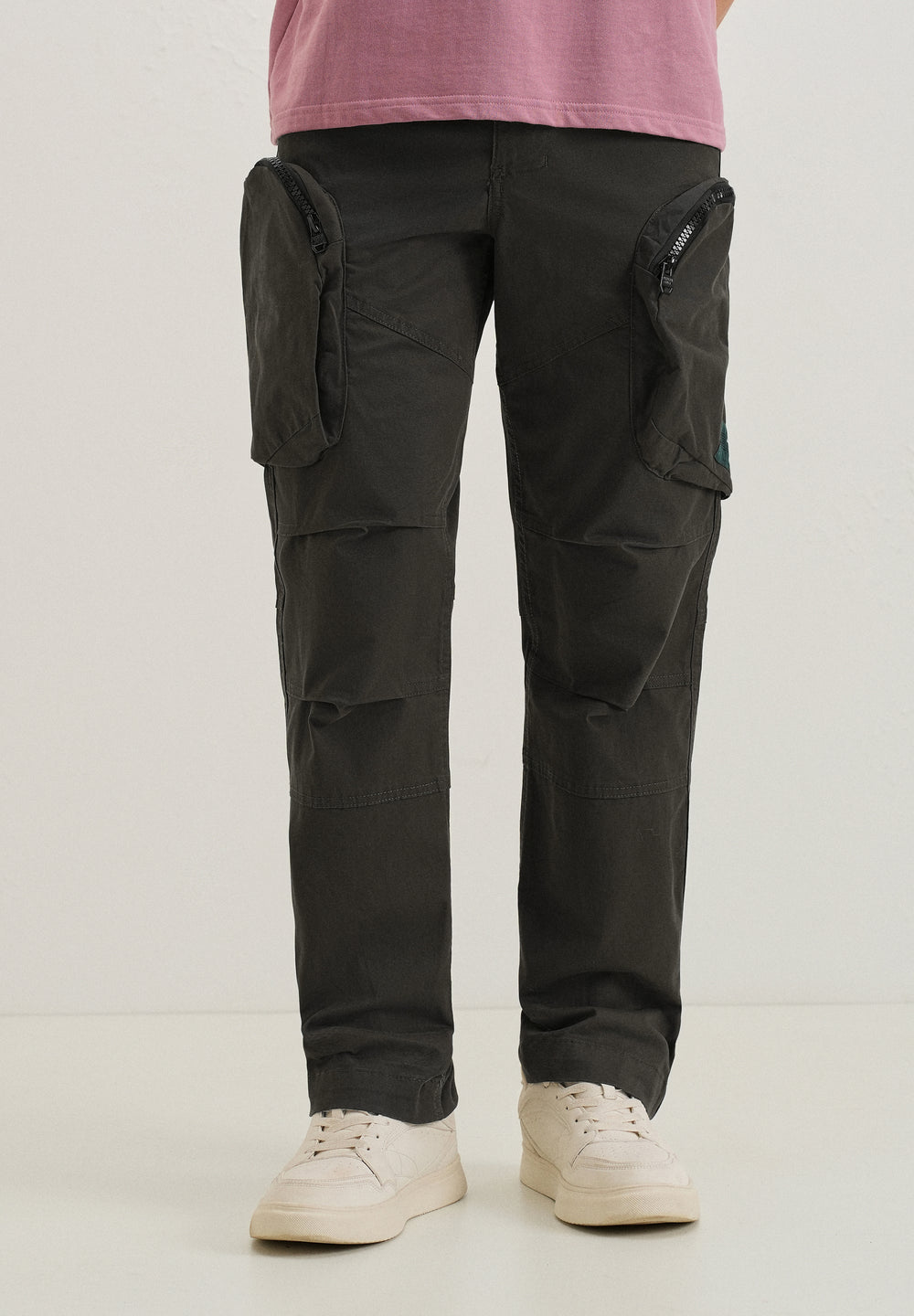 Pine Green Zipper Cargo Pant