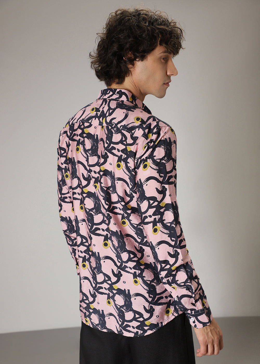 Pink Abstract Print Shirt