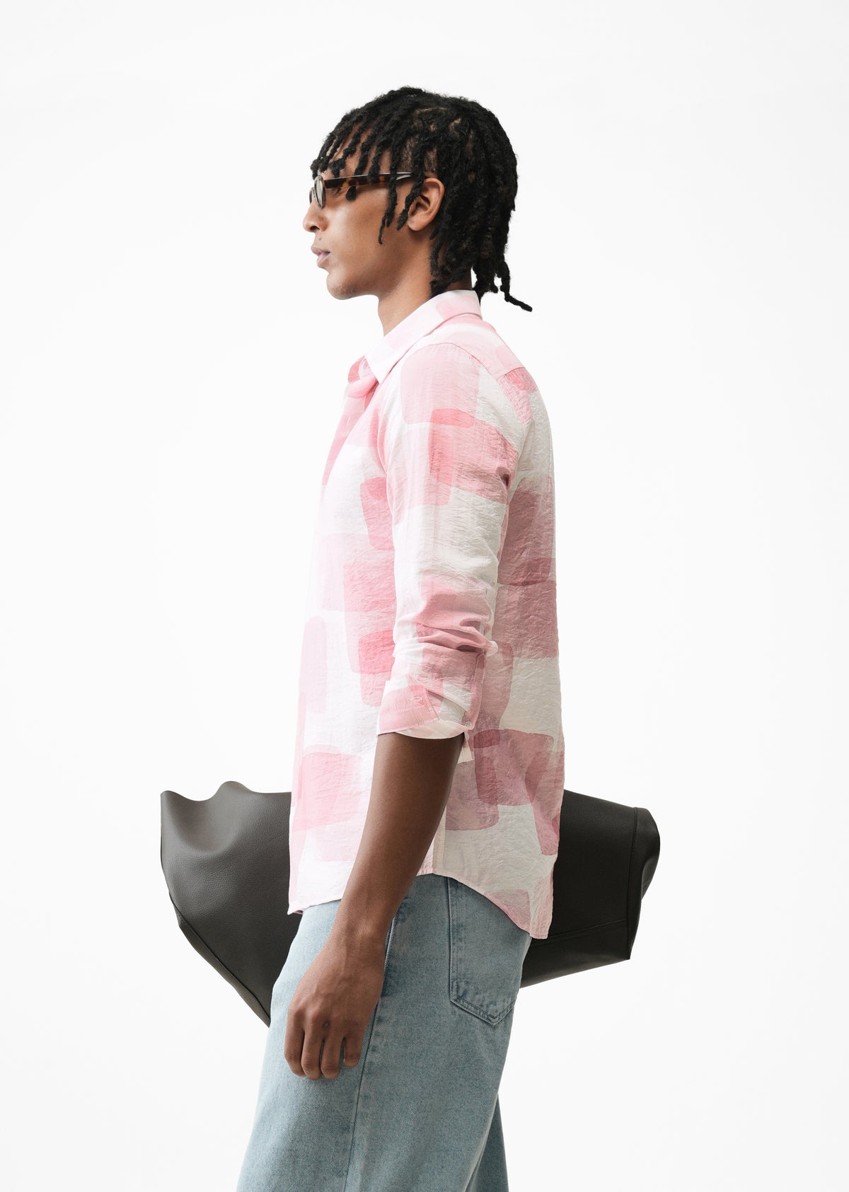 Pink Brush Wash Printed Shirt