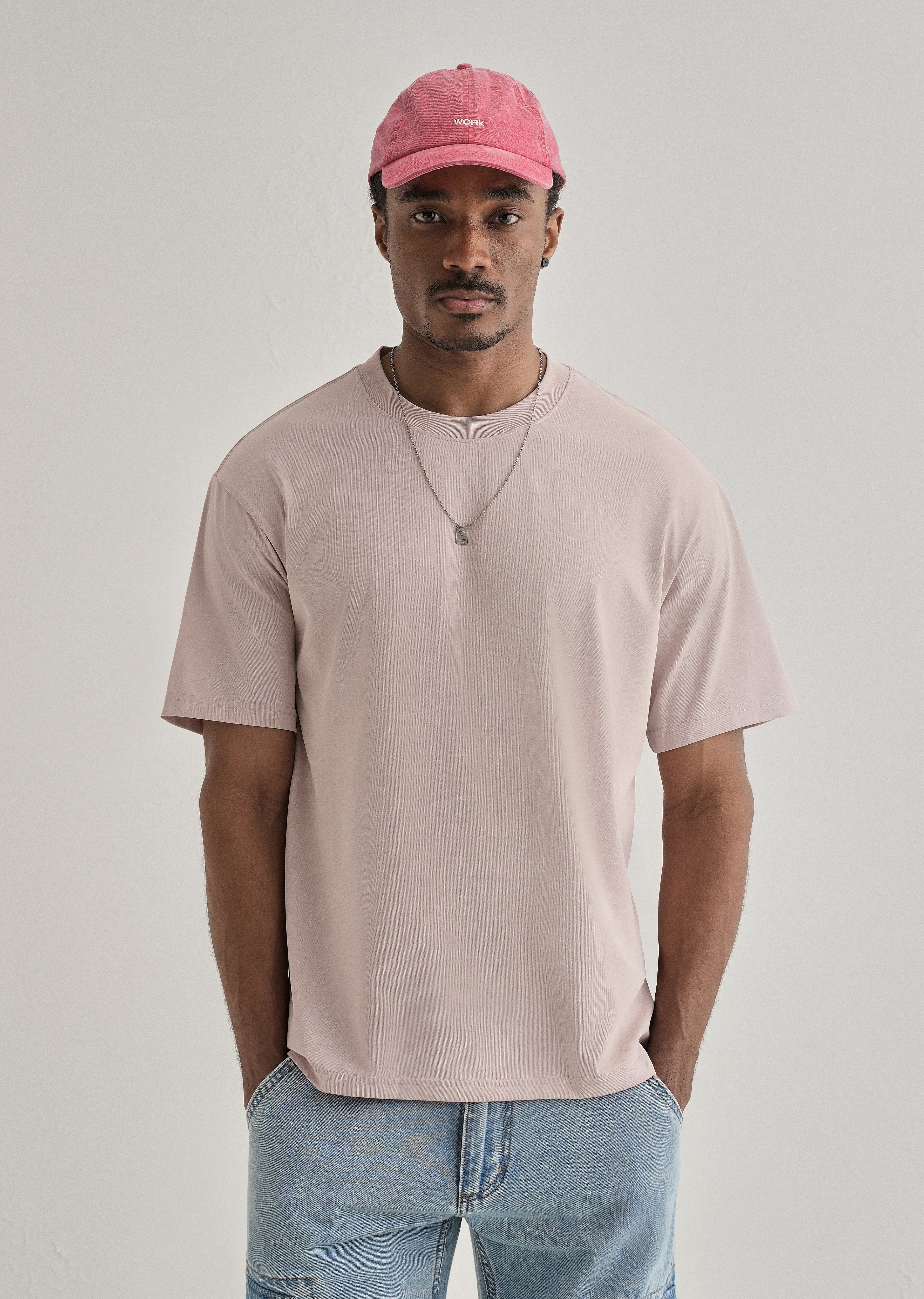Pink Brushstroke Oversized T-shirt