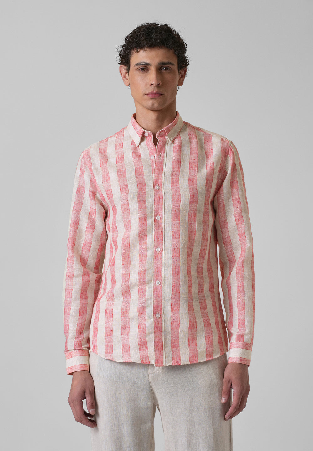 Pink Cosmos Blended Linen shirt