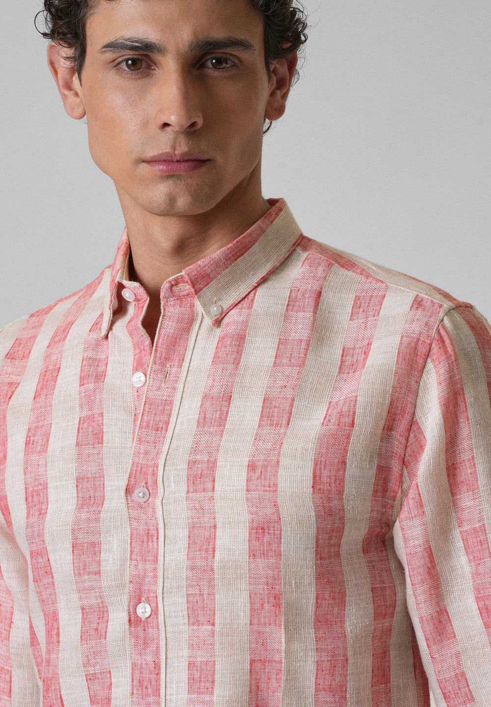 Pink Cosmos Blended Linen shirt