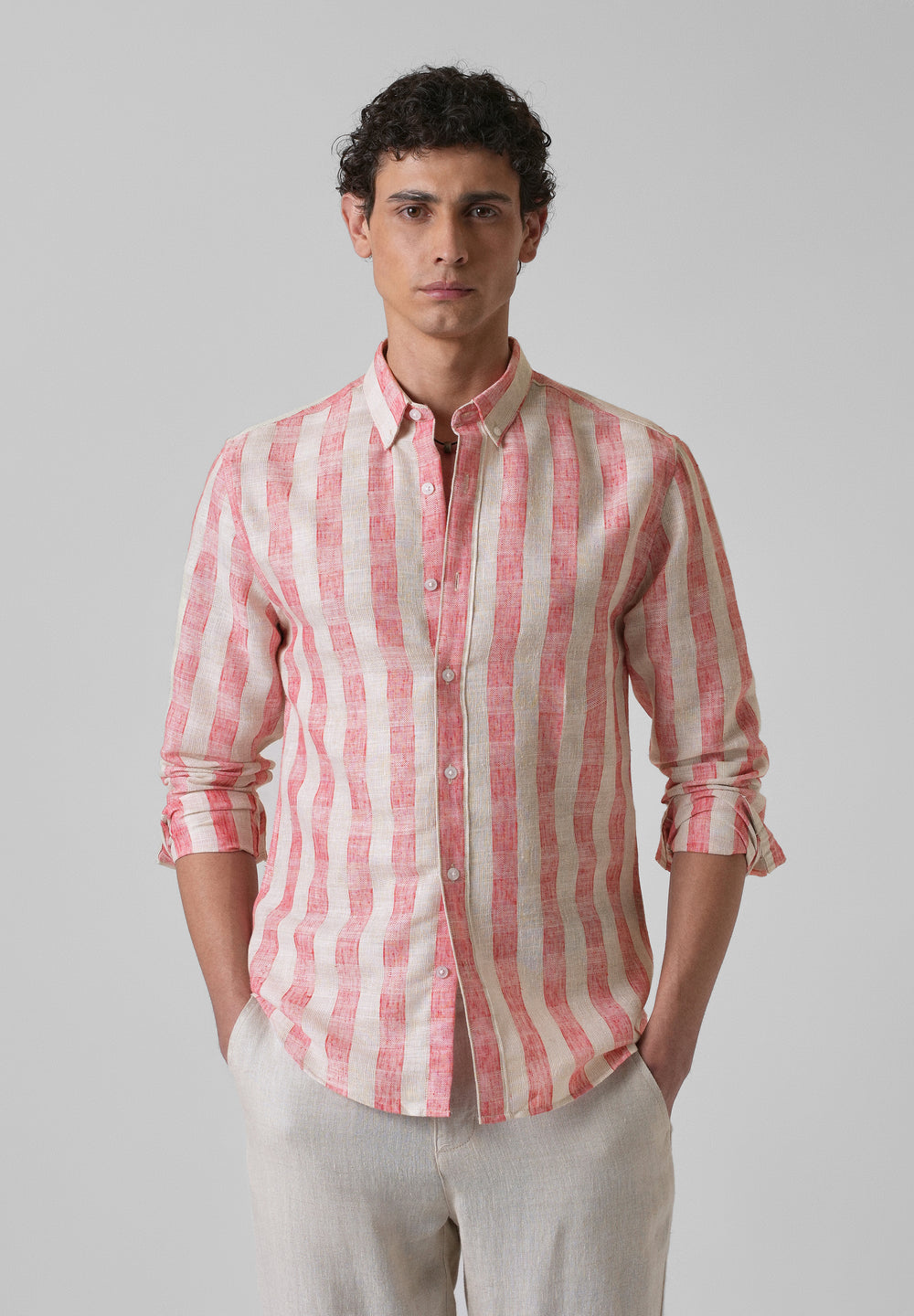 Pink Cosmos Blended Linen shirt