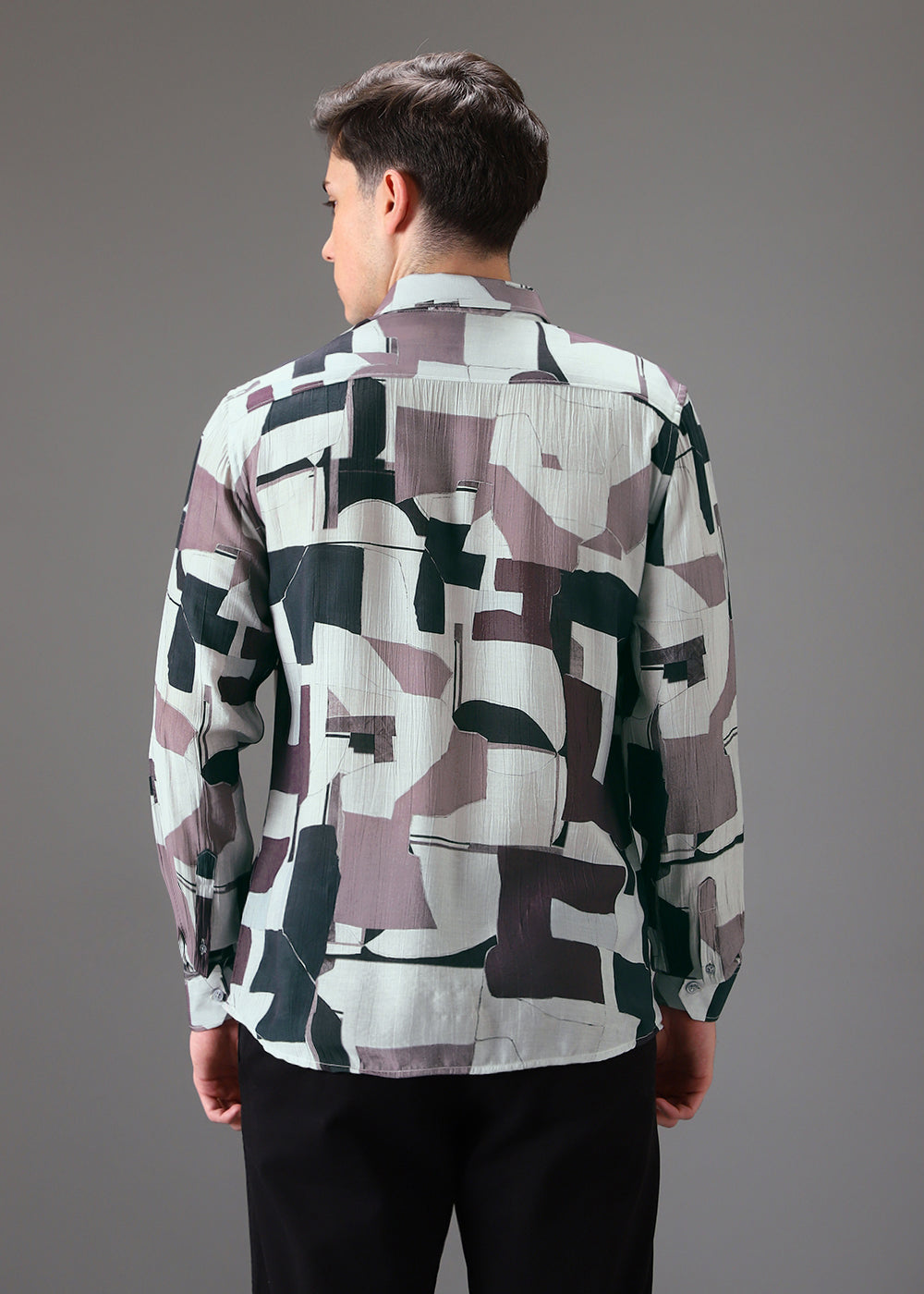 Pink Crushed Printed Shirt