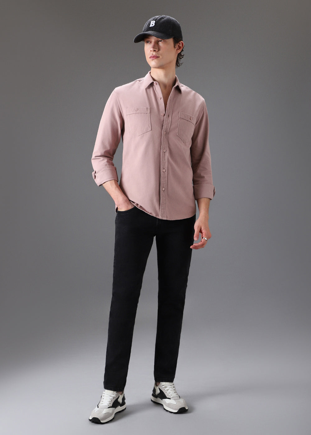 Pink Double Pocket Shirt