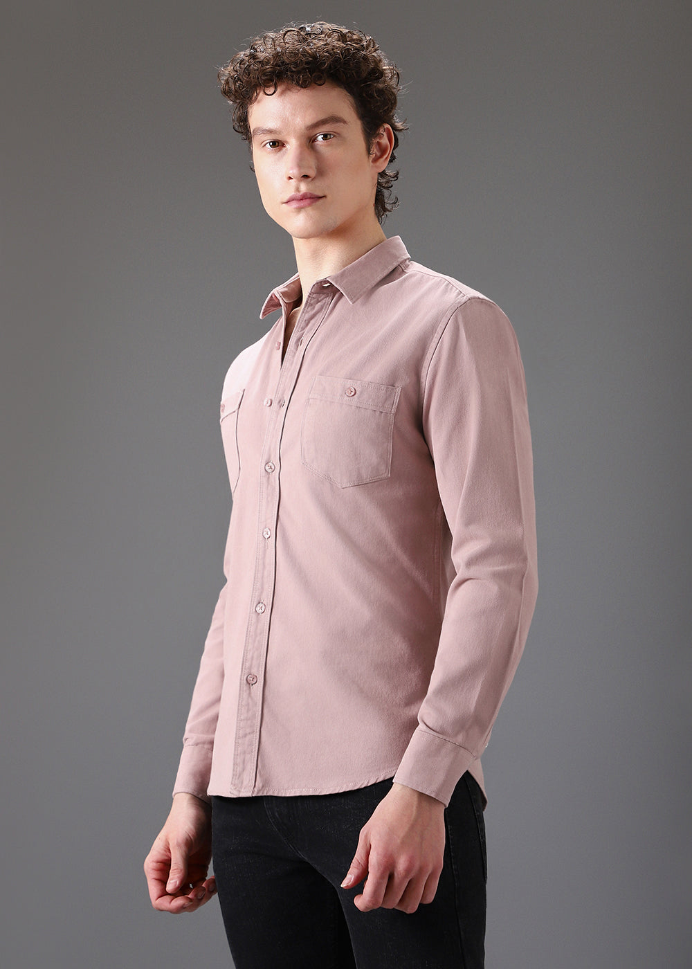 Pink Double Pocket Shirt