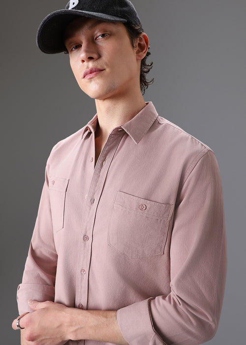 Pink Double Pocket Shirt