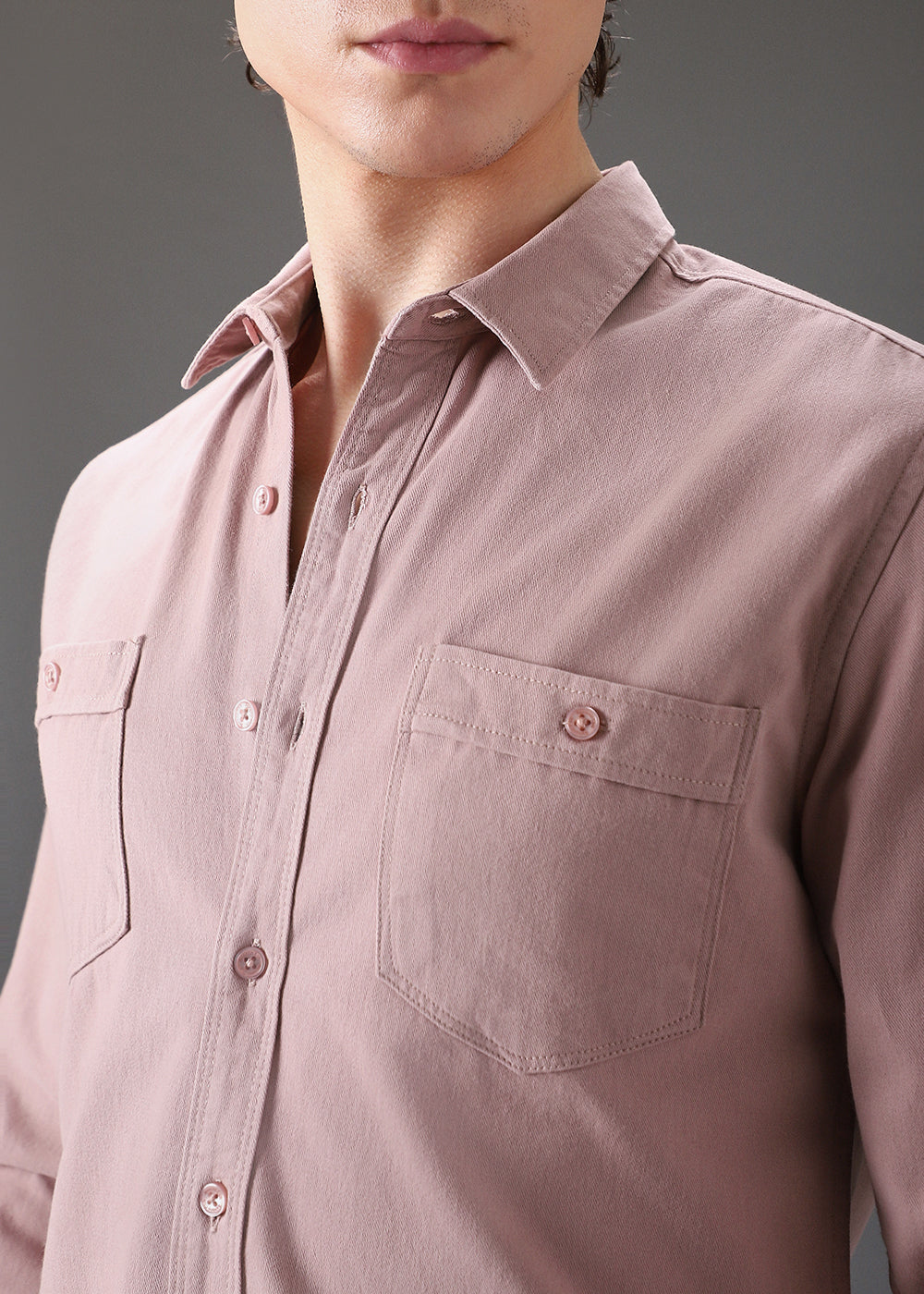 Pink Double Pocket Shirt