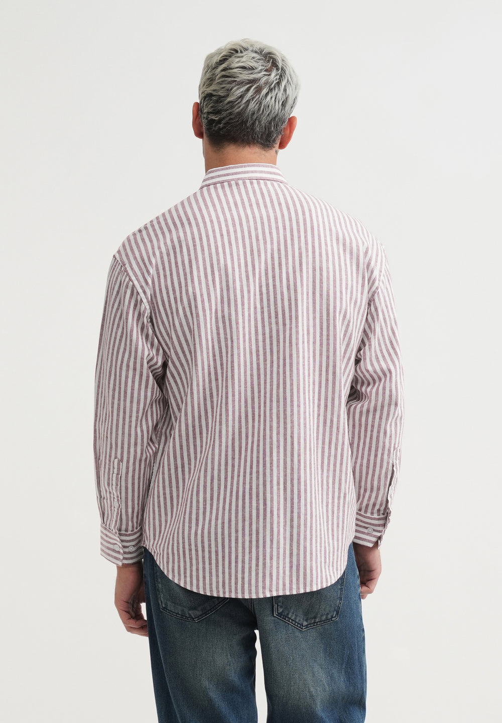 Pink Layered Look Stripe Shirt