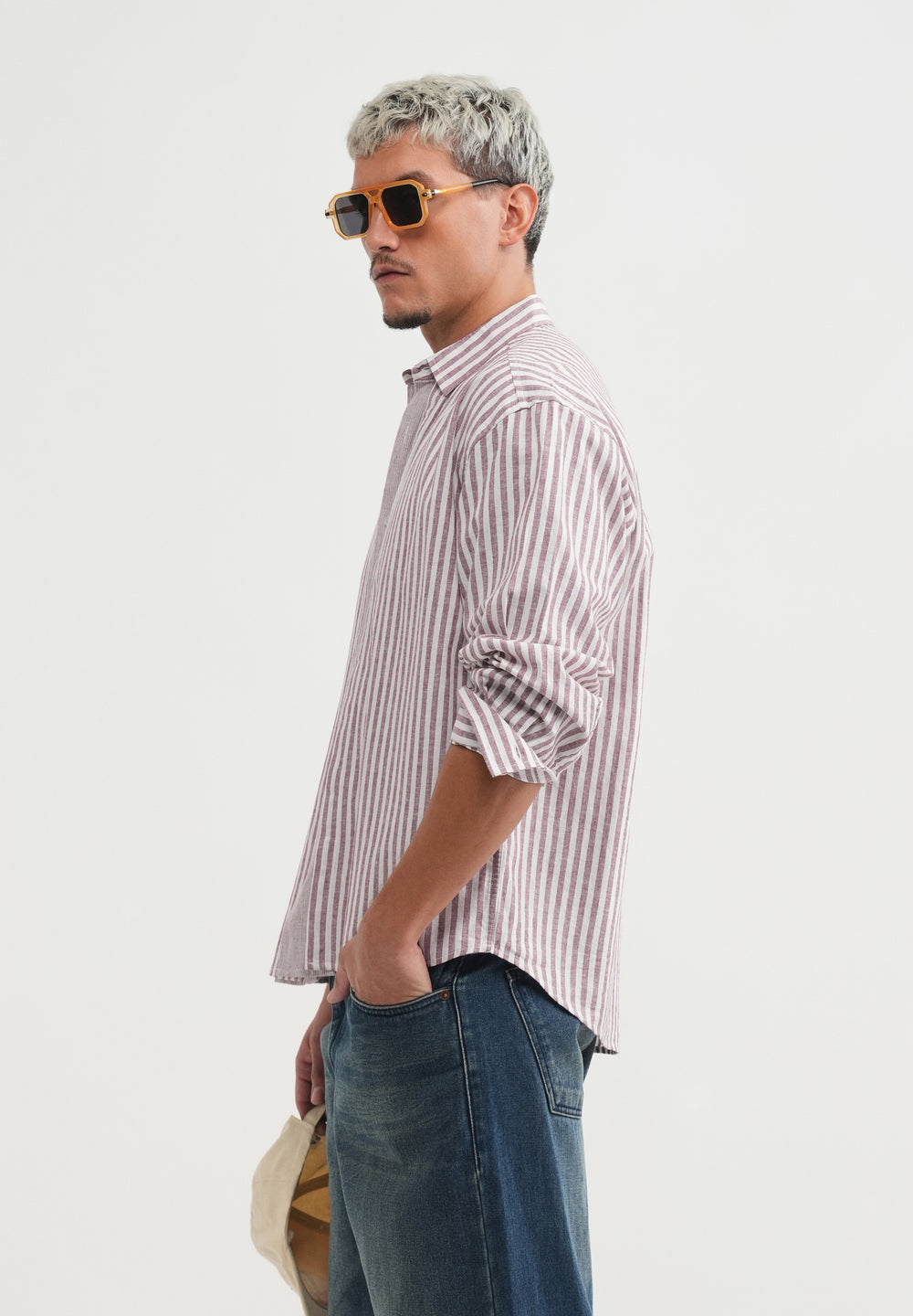 Pink Layered Look Stripe Shirt