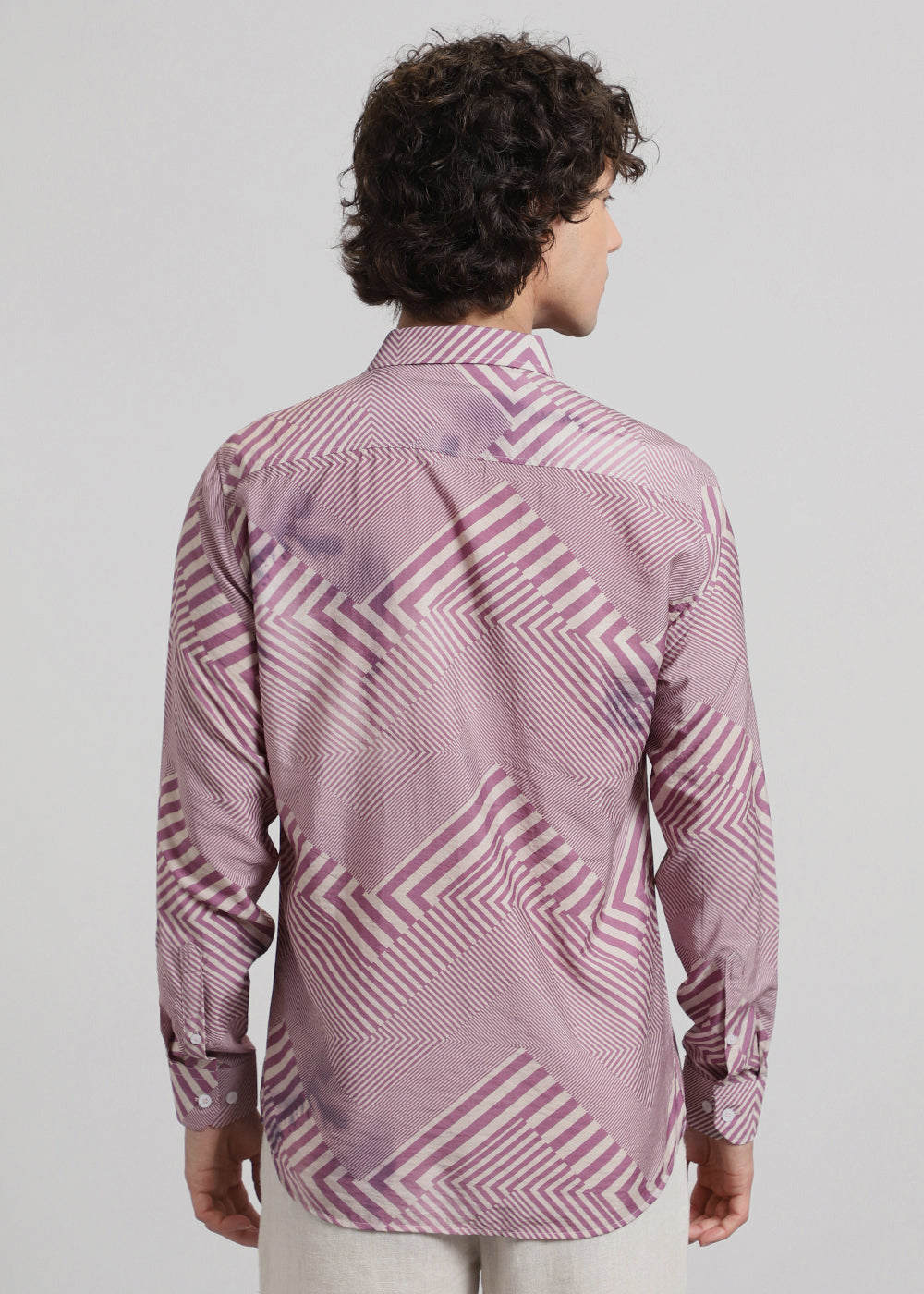 Pink Linear Print shirt