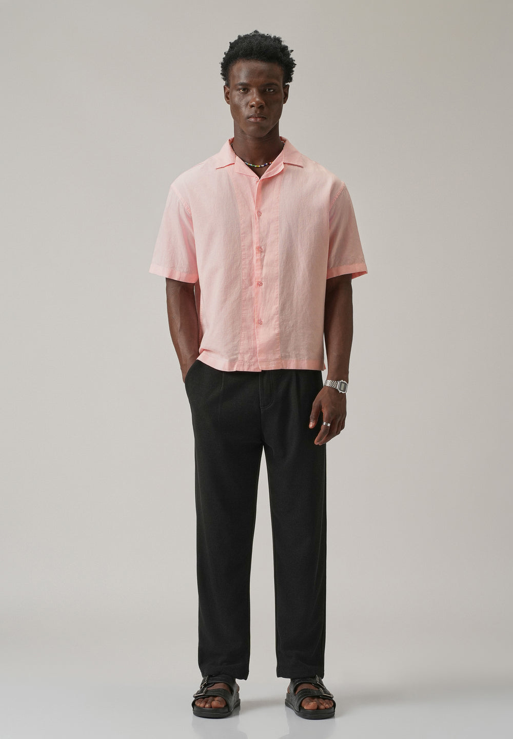 Pink Cotton/Linen Shirt