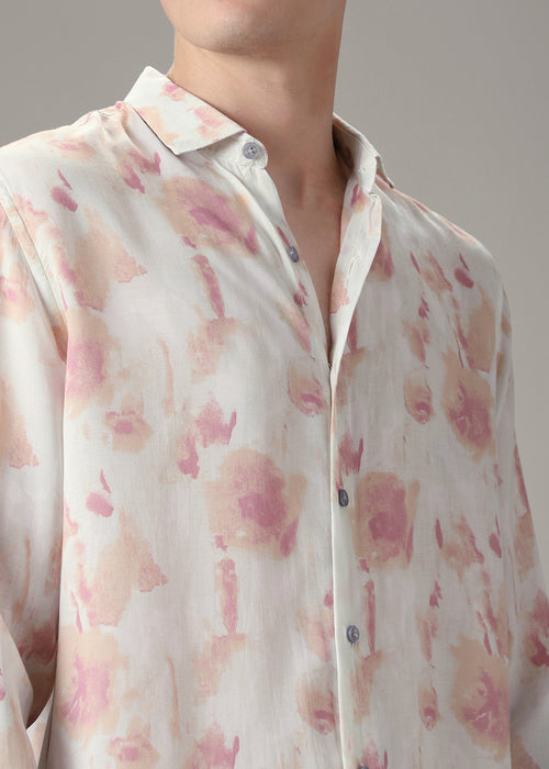 Pink Peach Printed Shirt