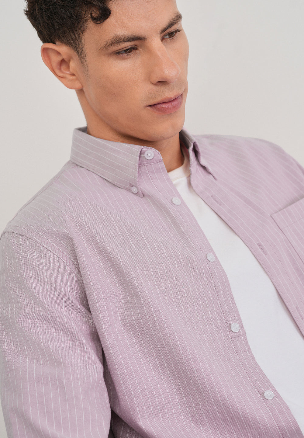 Pink Pinstripe Cotton Shirt