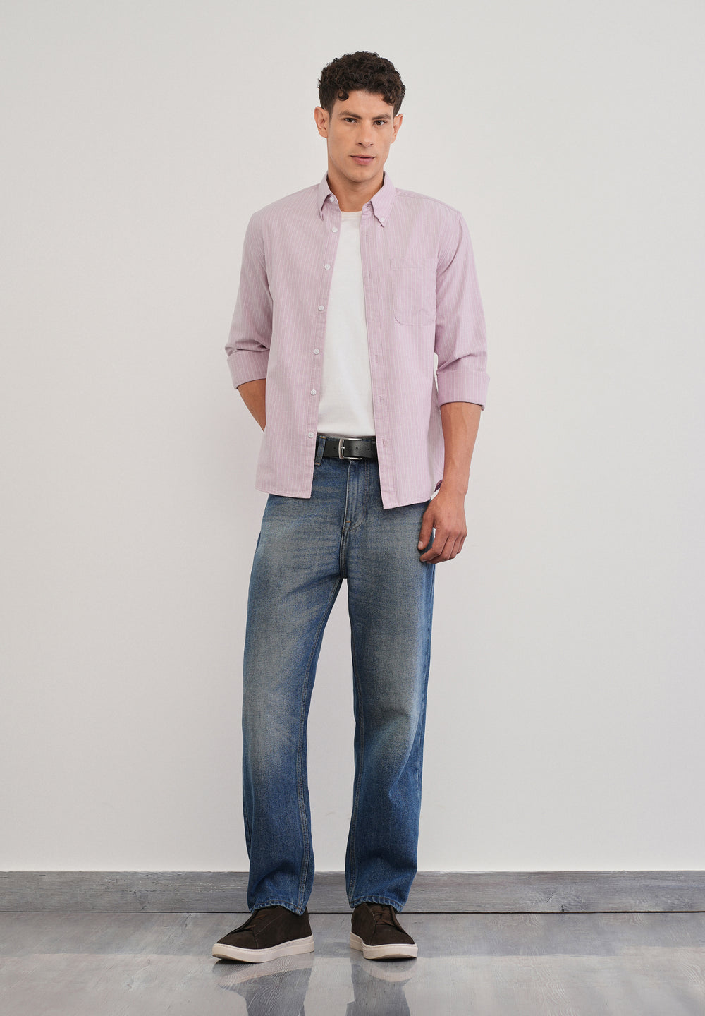 Pink Pinstripe Cotton Shirt