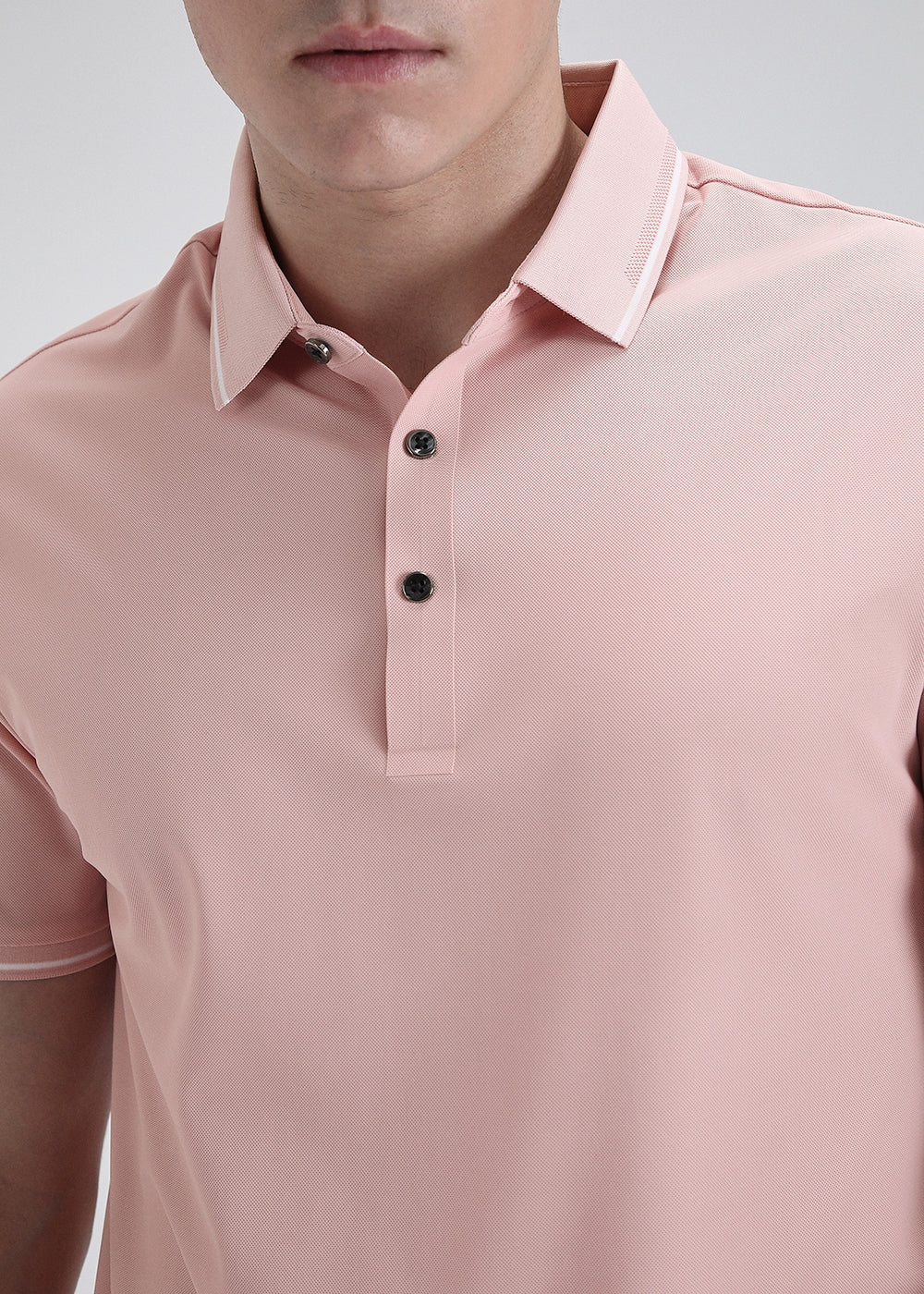 Soft Pink Stitchless Polo t-shirt