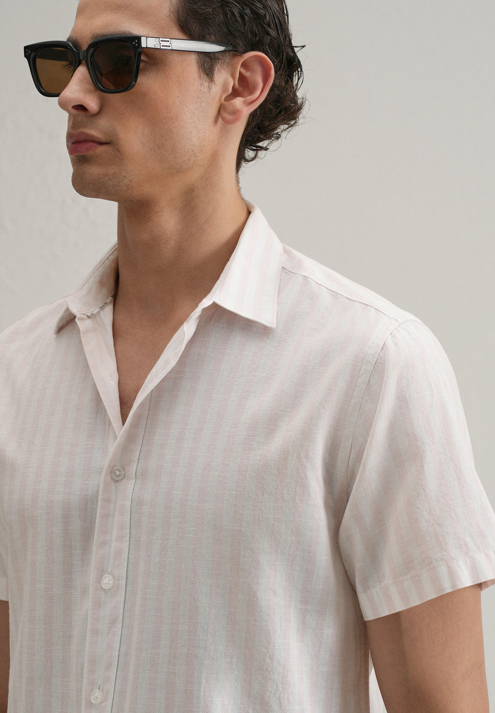 Pink Stripe Cotton Shirt
