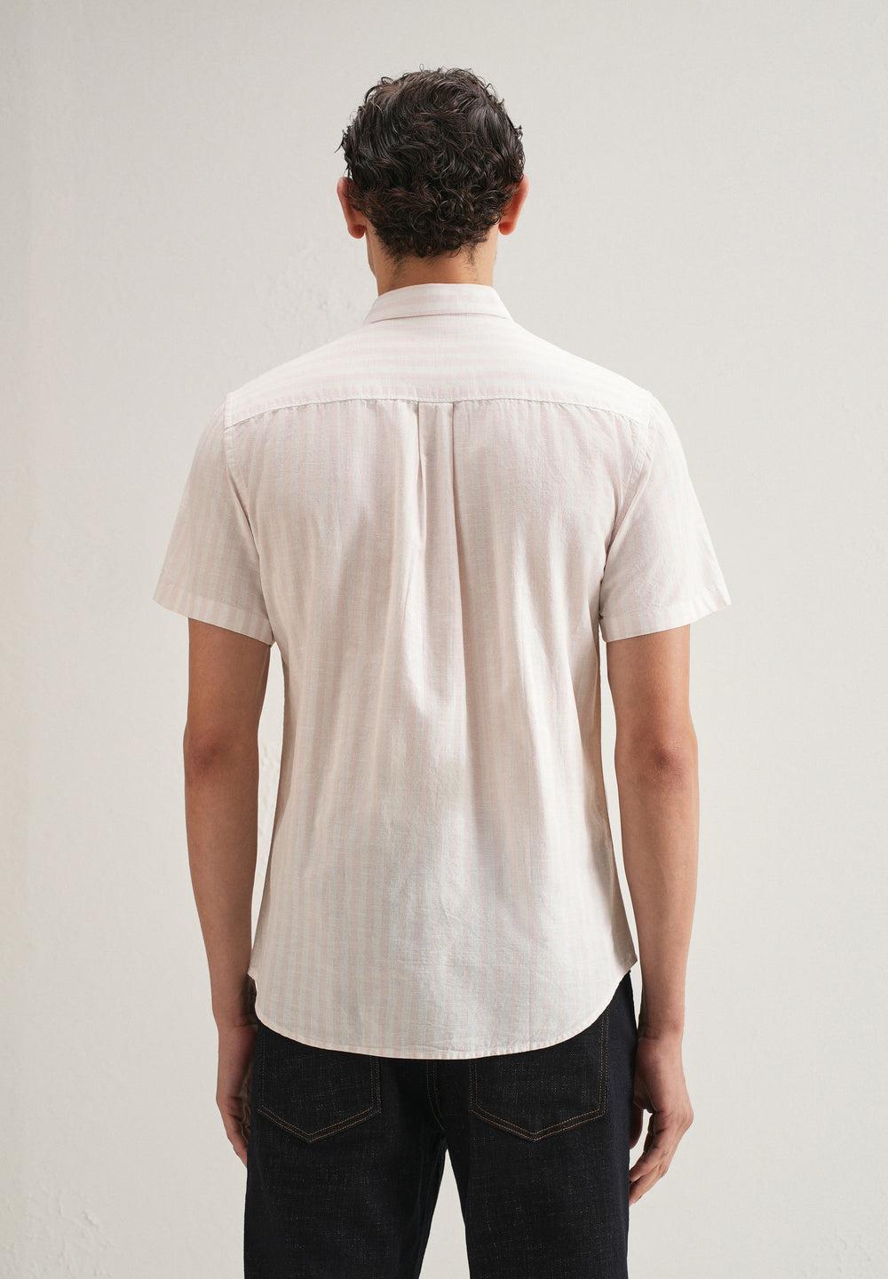 Pink Stripe Cotton Shirt