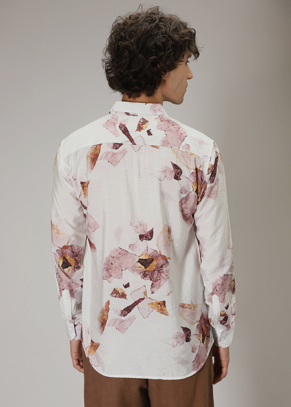 Pink Wash Floral Print Shirt