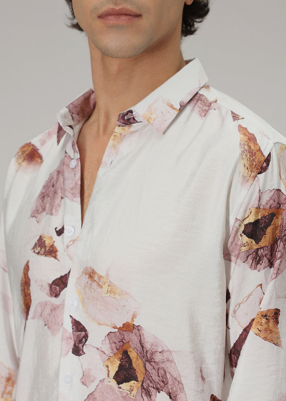 Pink Wash Floral Print Shirt