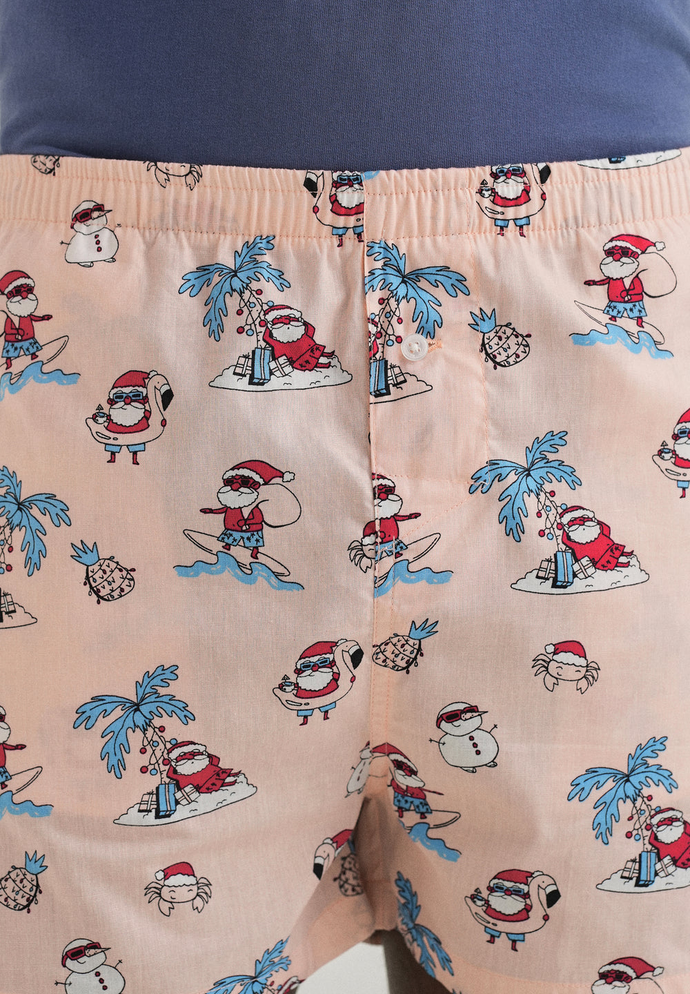 Pink Xmas Printed Boxer