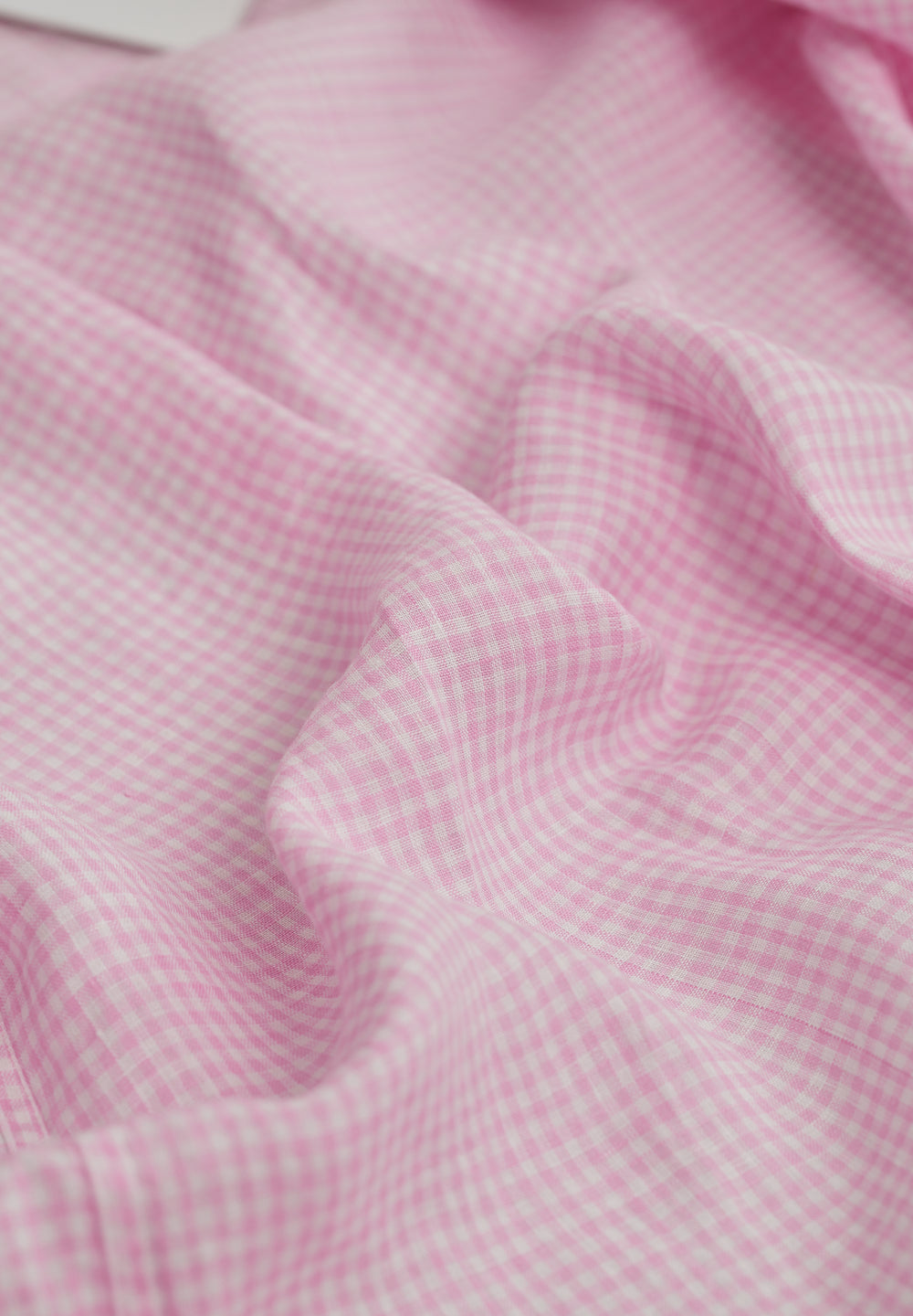 Pink 100% Pure Linen Gingham Check Shirt