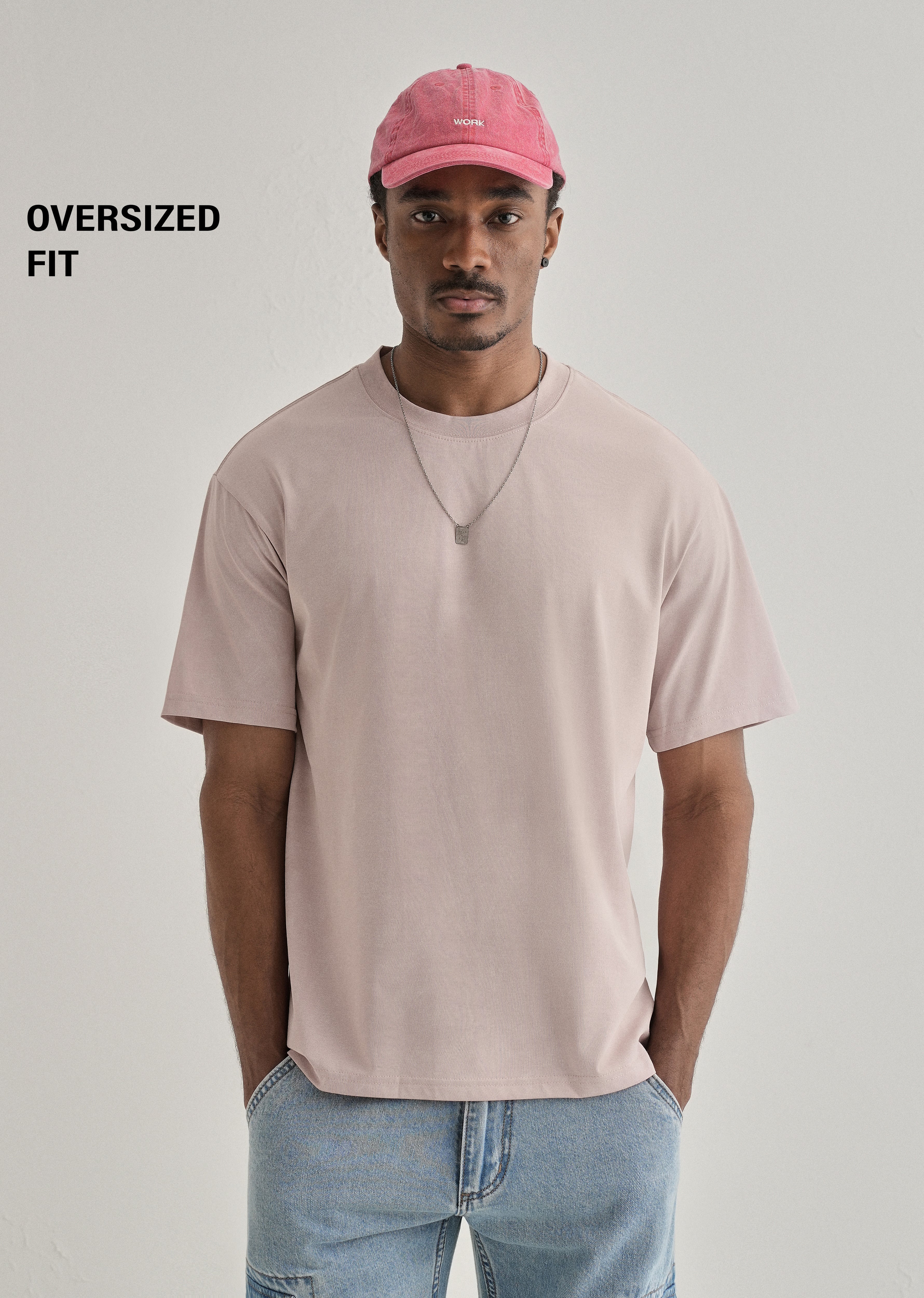 Pink Brushstroke Oversized T-shirt