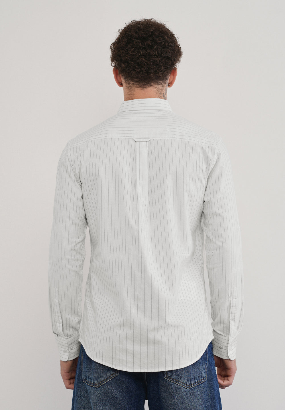Pinstriped White Cotton Shirt