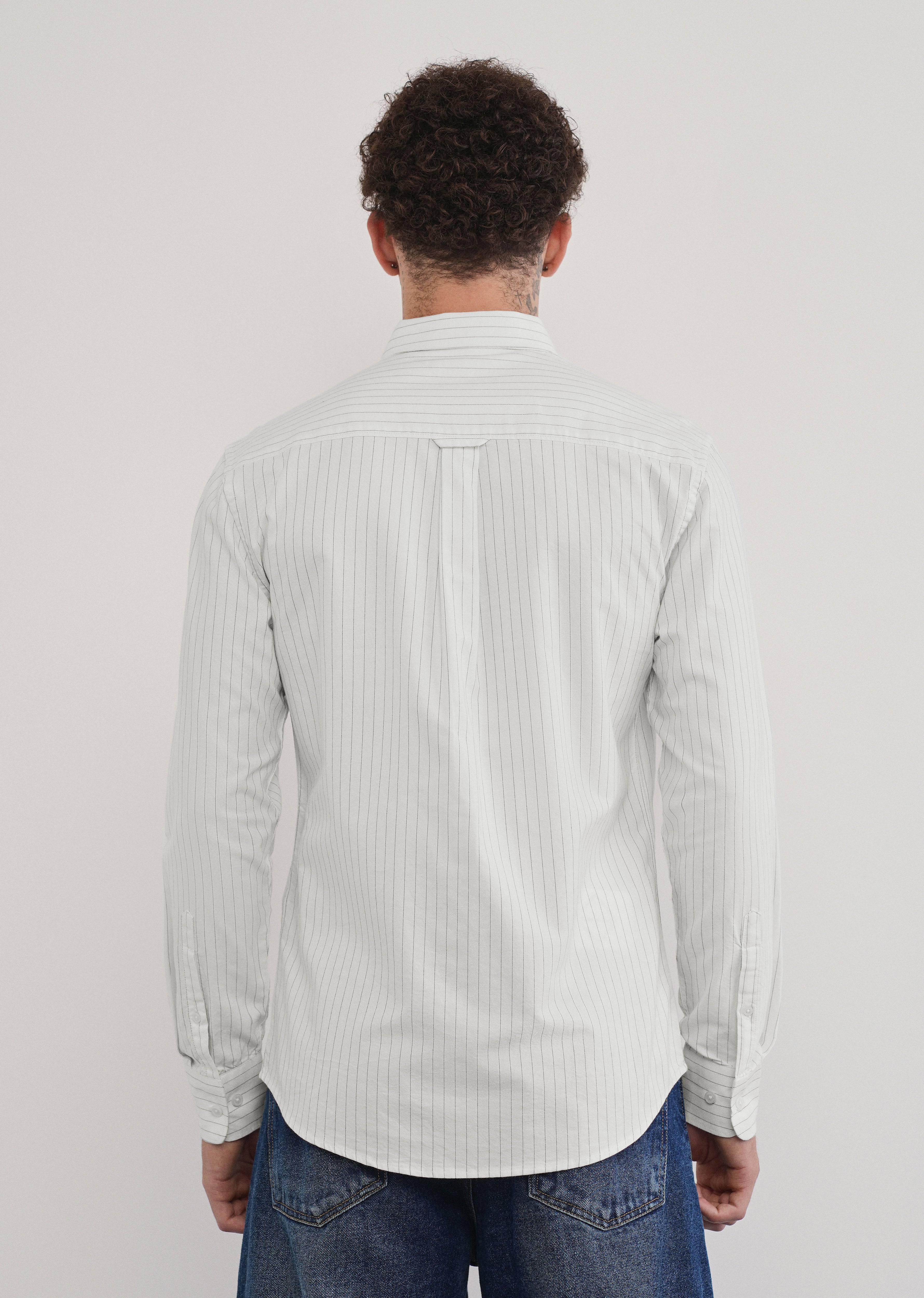 Pinstriped White Cotton Shirt