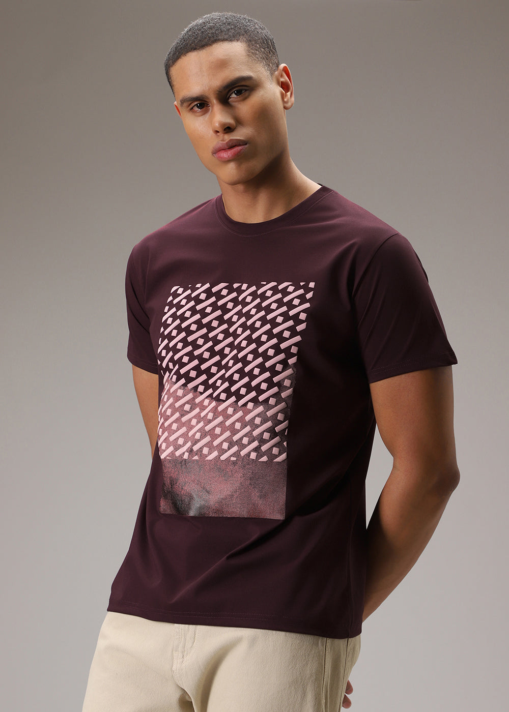 Plum Printed T-Shirt